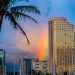 Rainbow Sunset Waikiki Magic Island Oahu Hawaii